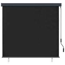 Rolgordijn Gestreept Antraciet 180 x 250 cm Stof en Aluminium