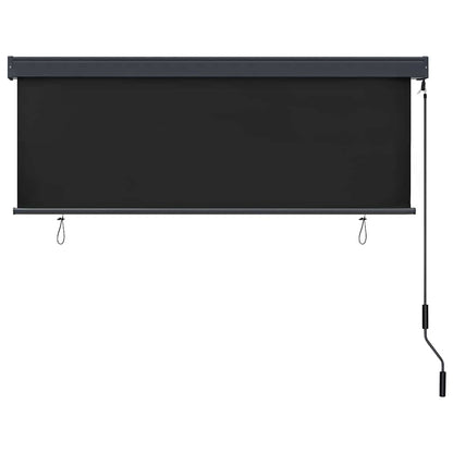 Rolgordijn Gestreept Antraciet 180 x 250 cm Stof en Aluminium