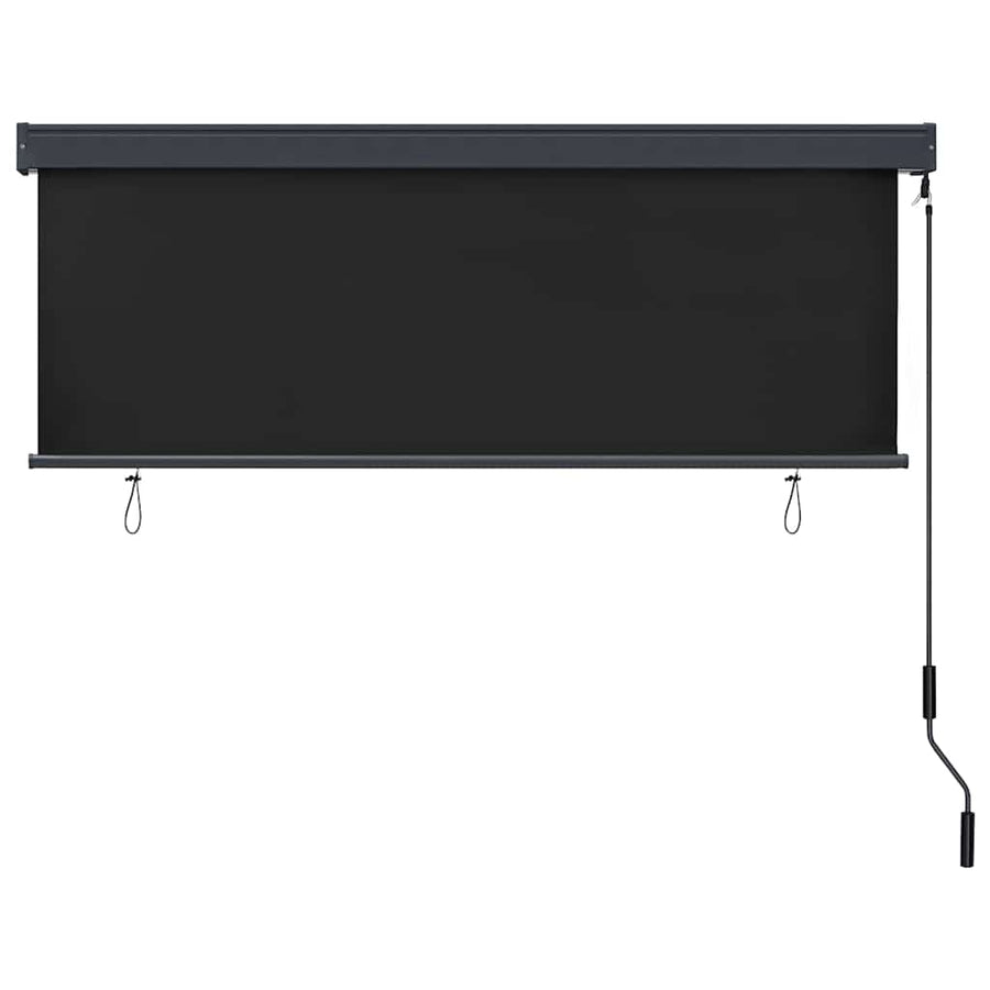 Rolgordijn Gestreept Antraciet 180 x 250 cm Stof en Aluminium