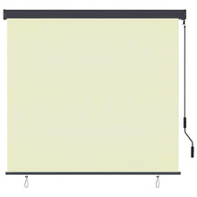 Rolgordijn met gordijnen Crème 180 x 250 cm Stof en Aluminium