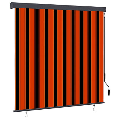 Rolgordijn Oranje en Bruin 180 x 250 cm Stof en Aluminium