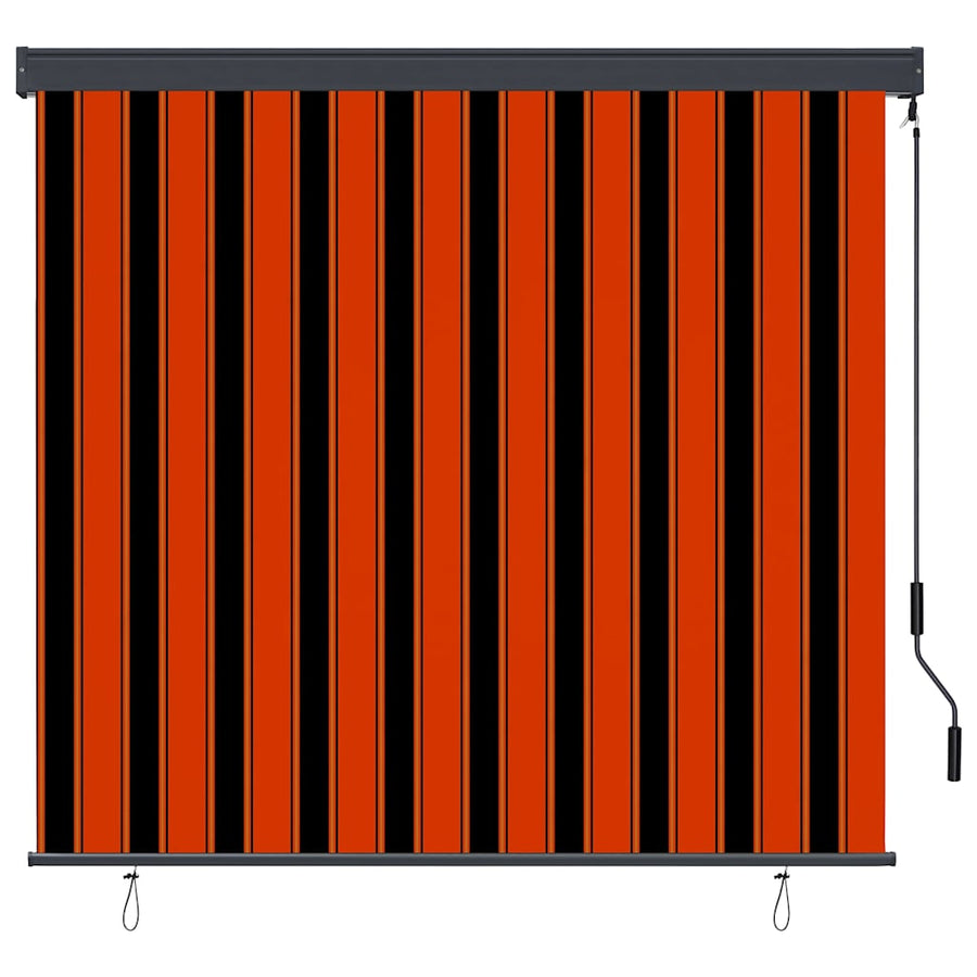 Rolgordijn Oranje en Bruin 180 x 250 cm Stof en Aluminium