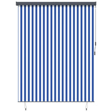 Rolgordijn Blauw en Wit 200 x 250 cm Stof en Aluminium
