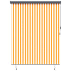 Rolgordijn 200x250 cm wit oranje stof aluminium