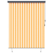 Rolgordijn 200x250 cm wit oranje stof aluminium
