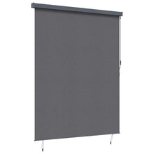 Rolgordijn Gestreept Antraciet 200 x 250 cm Stof en Aluminium