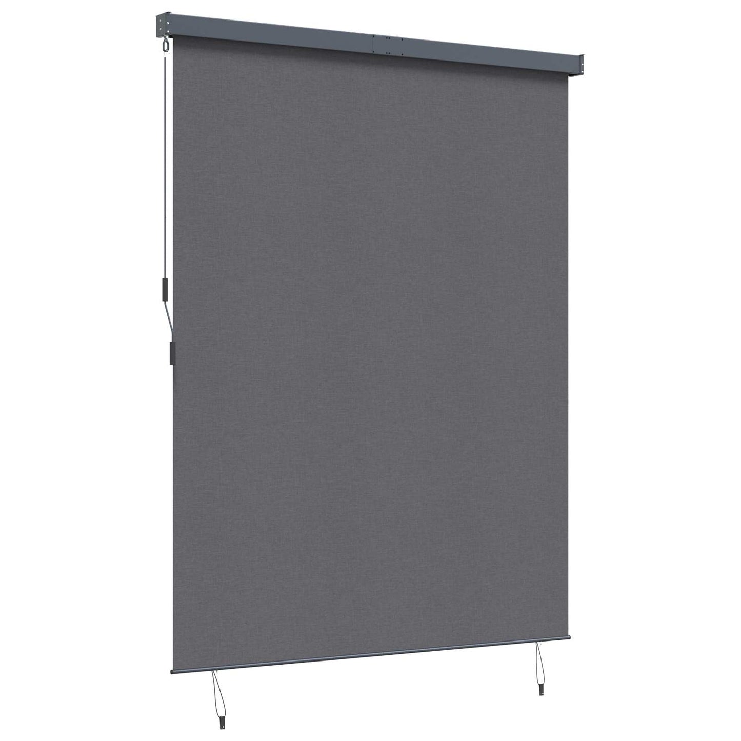 Rolgordijn Gestreept Antraciet 200 x 250 cm Stof en Aluminium