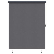 Rolgordijn Gestreept Antraciet 200 x 250 cm Stof en Aluminium