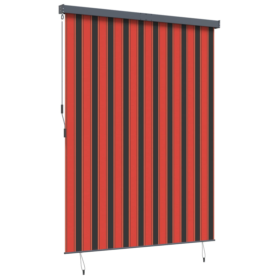 Rolgordijn Oranje en Bruin 200 x 250 cm Stof en Aluminium