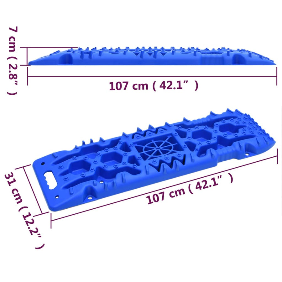 Gripplaten 2 st 107x31x7 cm nylon blauw