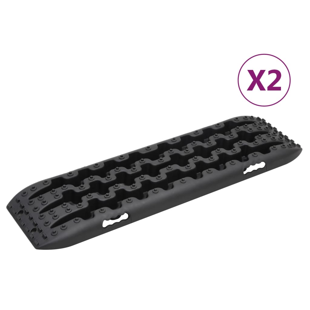 Gripplaten 2 St 106X30,5X7 Cm Nylon Zwart