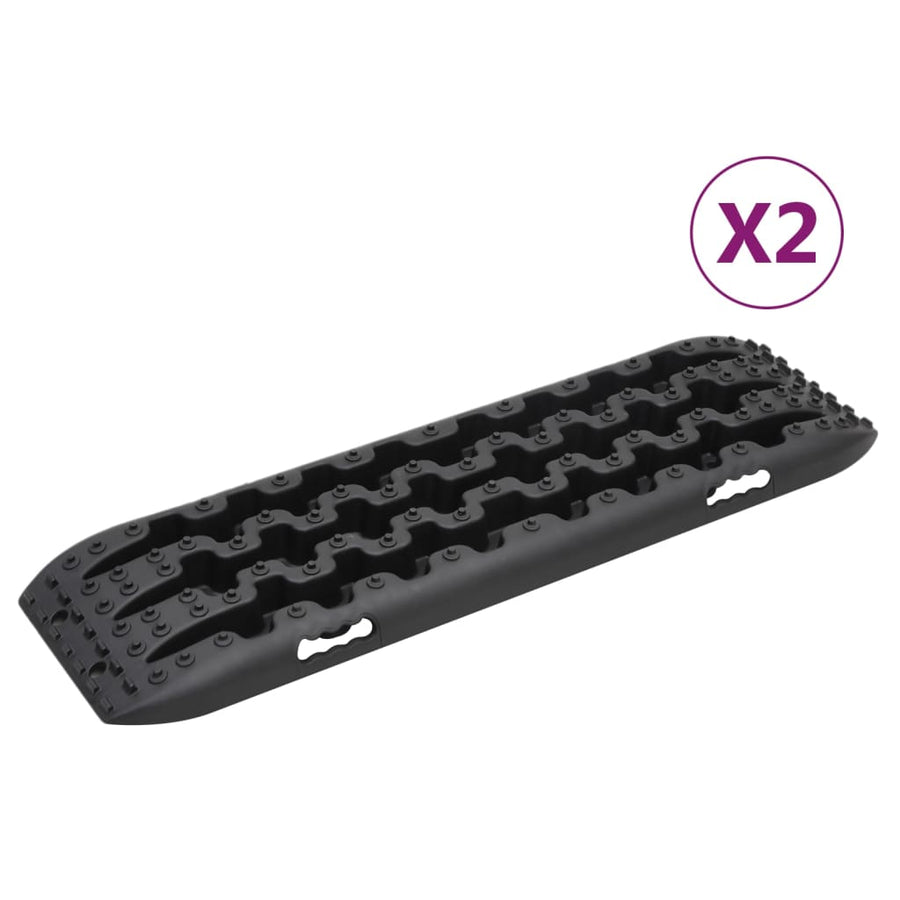 Gripplaten 2 St 106X30,5X7 Cm Nylon Zwart