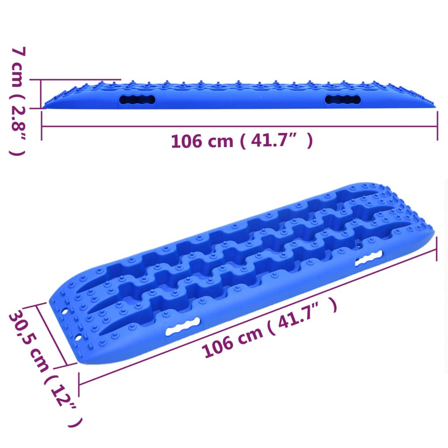 Gripplaten 2 St 106X30,5X7 Cm Nylon Blauw