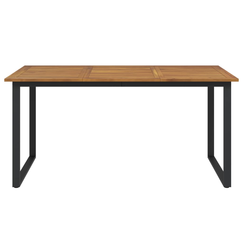 Tuintafel Met U-Vormige Poten Massief Acaciahout 160 x 80 x 75 cm