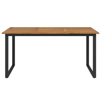 Tuintafel Met U-Vormige Poten Massief Acaciahout 160 x 80 x 75 cm