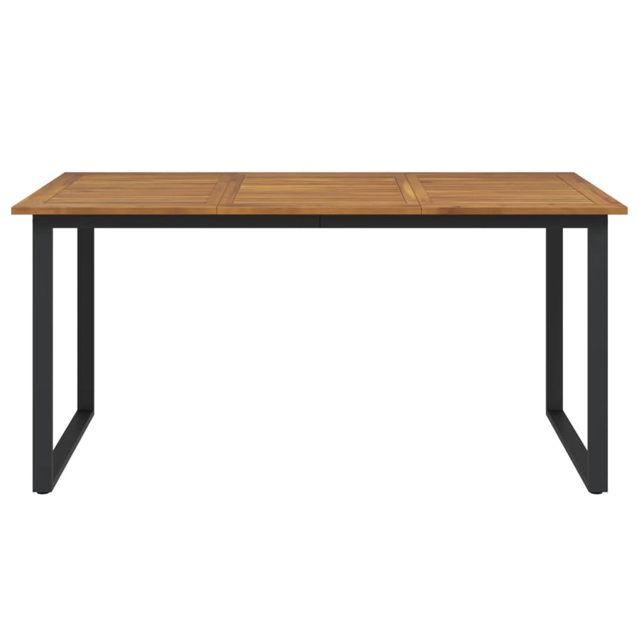 Tuintafel Met U-Vormige Poten Massief Acaciahout 160 x 80 x 75 cm