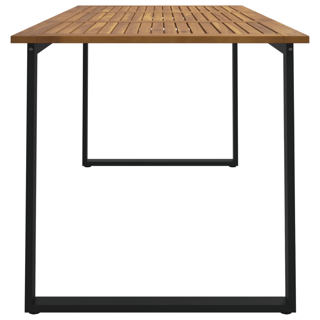 Tuintafel Met U-Vormige Poten Massief Acaciahout 160 x 80 x 75 cm
