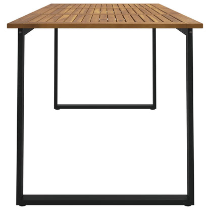 Tuintafel Met U-Vormige Poten Massief Acaciahout 160 x 80 x 75 cm