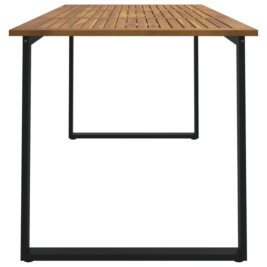Tuintafel Met U-Vormige Poten Massief Acaciahout 160 x 80 x 75 cm