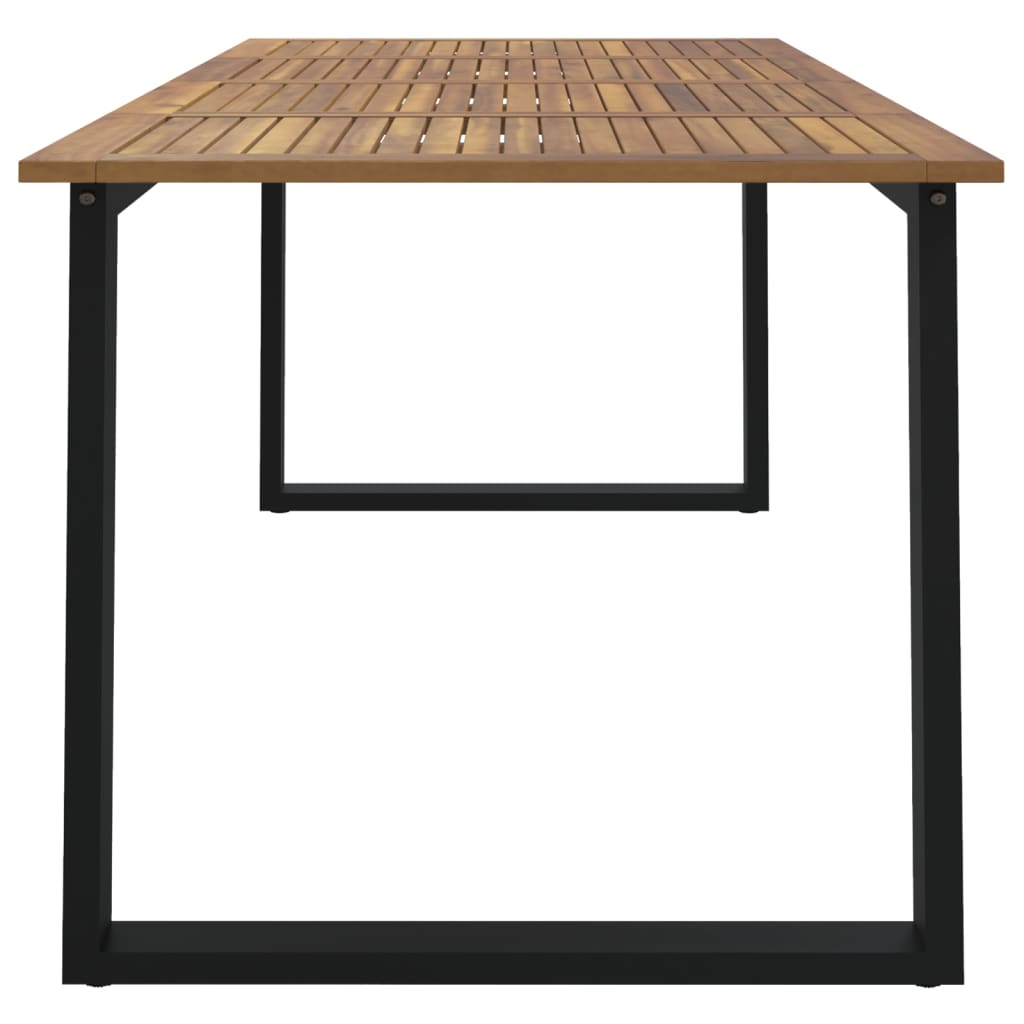 Tuintafel Met U-Vormige Poten Massief Acaciahout 180 x 90 x 75 cm