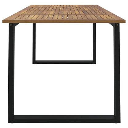 Tuintafel Met U-Vormige Poten Massief Acaciahout 180 x 90 x 75 cm