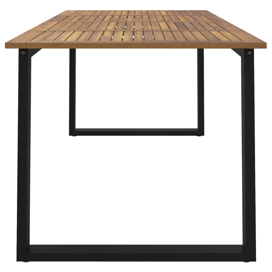Tuintafel Met U-Vormige Poten Massief Acaciahout 180 x 90 x 75 cm