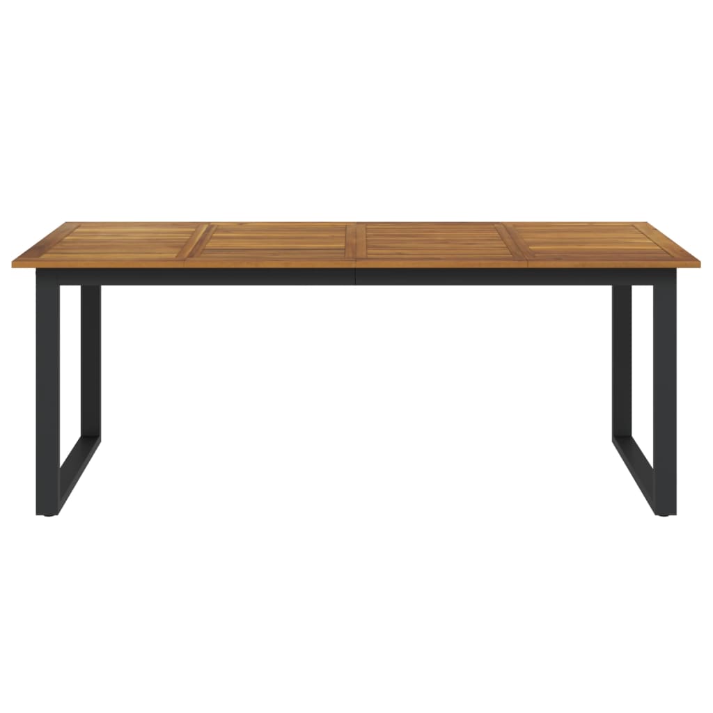 Tuintafel Met U-Vormige Poten 200X90X75 Cm Massief Acaciahout 200 x 90 x 75 cm