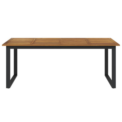 Tuintafel Met U-Vormige Poten 200X90X75 Cm Massief Acaciahout 200 x 90 x 75 cm