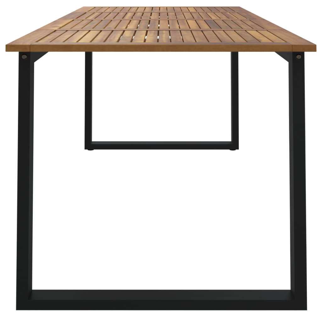 Tuintafel Met U-Vormige Poten 200X90X75 Cm Massief Acaciahout 200 x 90 x 75 cm