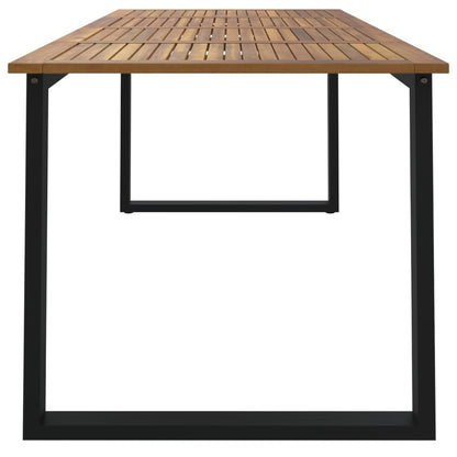 Tuintafel Met U-Vormige Poten 200X90X75 Cm Massief Acaciahout 200 x 90 x 75 cm