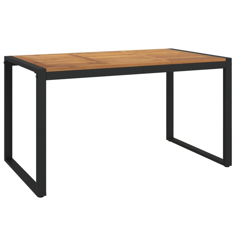 Tuintafel Met U-Vormige Poten Massief Acaciahout 140 x 80 x 75 cm