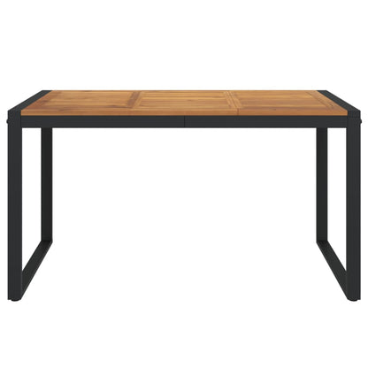 Tuintafel Met U-Vormige Poten Massief Acaciahout 140 x 80 x 75 cm