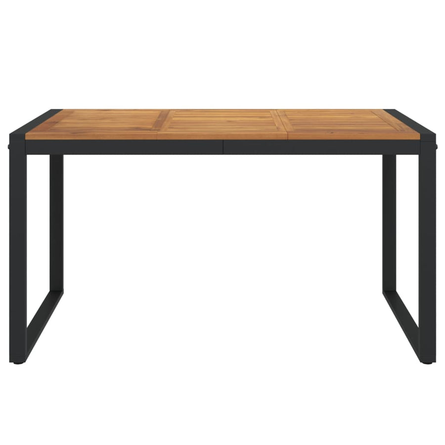 Tuintafel Met U-Vormige Poten Massief Acaciahout 140 x 80 x 75 cm