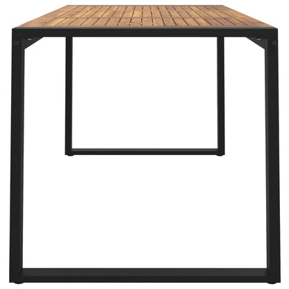 Tuintafel Met U-Vormige Poten Massief Acaciahout 140 x 80 x 75 cm