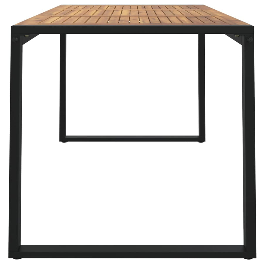 Tuintafel Met U-Vormige Poten Massief Acaciahout 140 x 80 x 75 cm