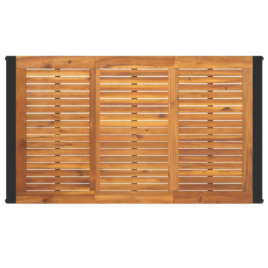 Tuintafel Met U-Vormige Poten Massief Acaciahout 140 x 80 x 75 cm