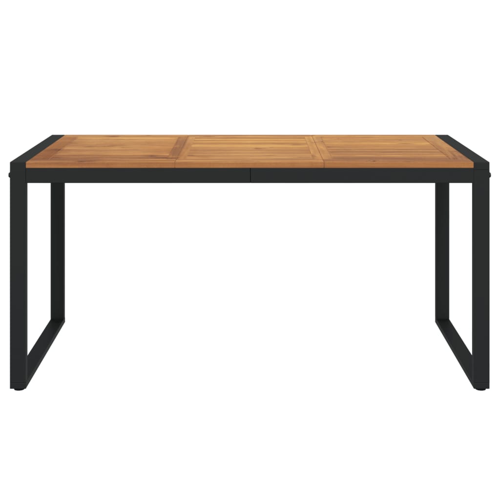 Tuintafel Met U-Vormige Poten Massief Acaciahout 160 x 80 x 75 cm
