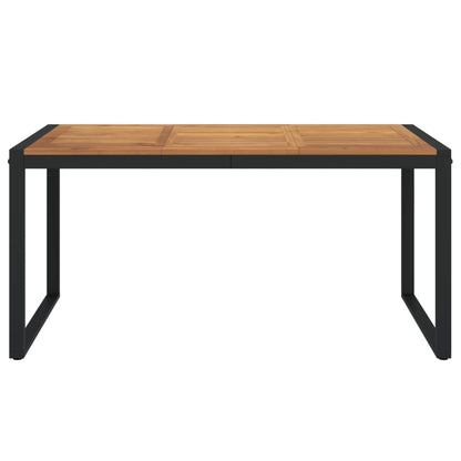Tuintafel Met U-Vormige Poten Massief Acaciahout 160 x 80 x 75 cm