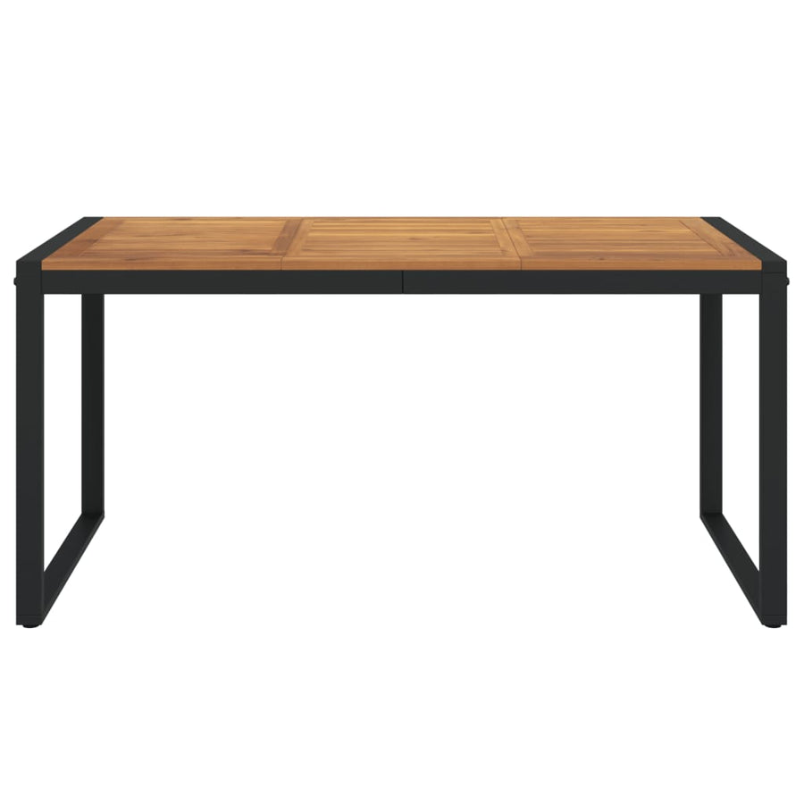 Tuintafel Met U-Vormige Poten Massief Acaciahout 160 x 80 x 75 cm