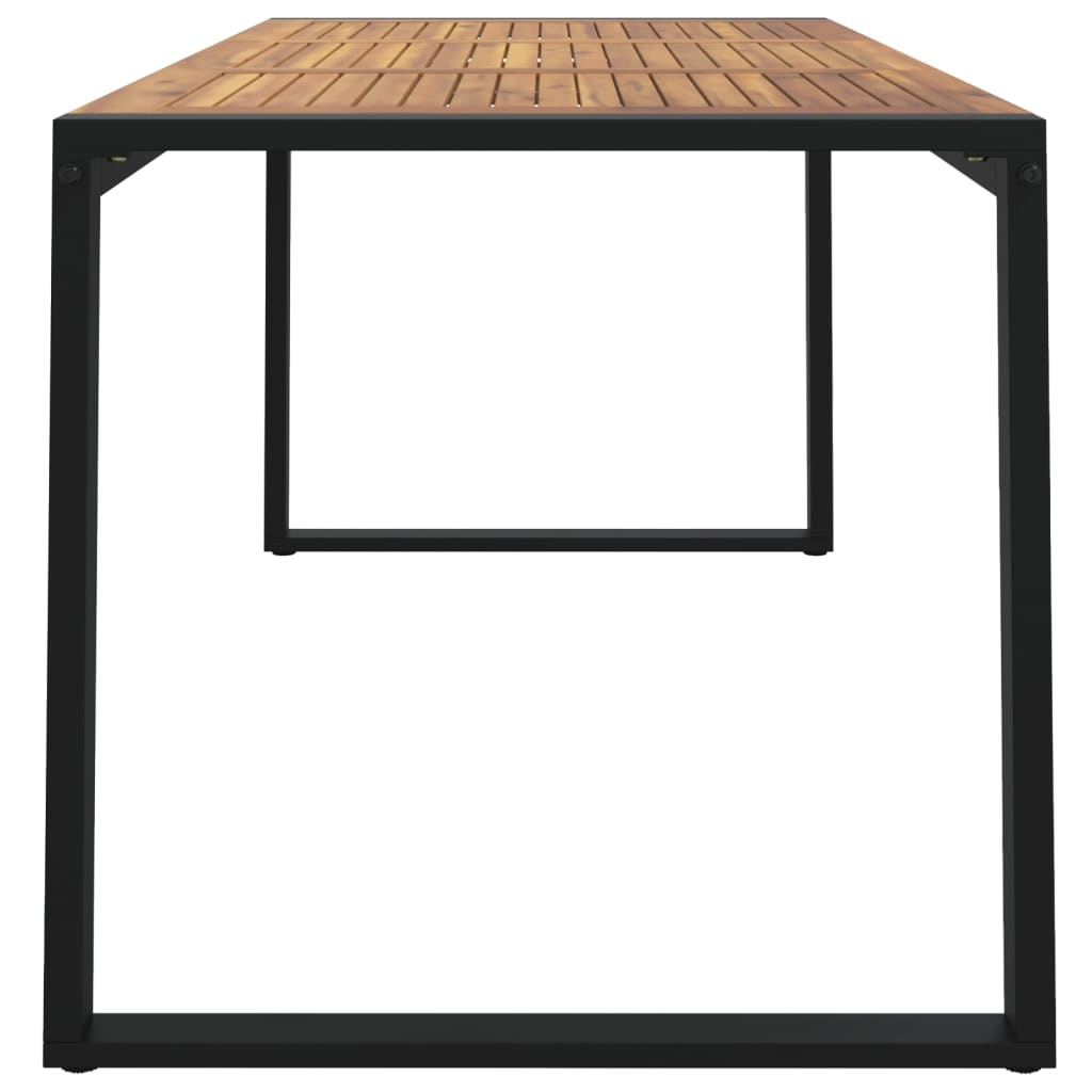 Tuintafel Met U-Vormige Poten Massief Acaciahout 160 x 80 x 75 cm