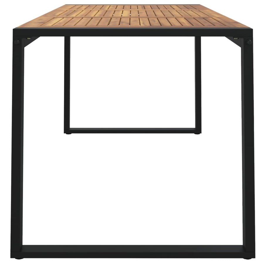 Tuintafel Met U-Vormige Poten Massief Acaciahout 160 x 80 x 75 cm