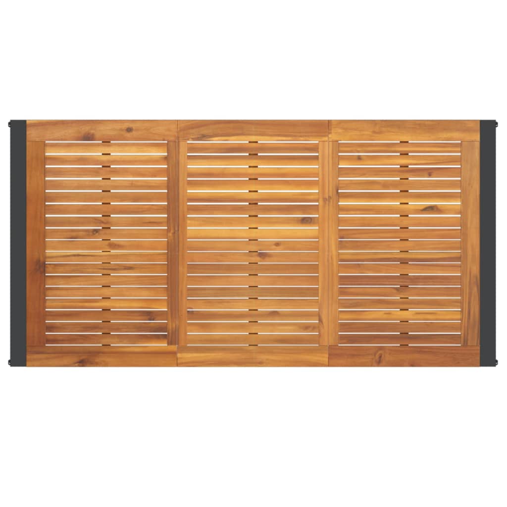 Tuintafel Met U-Vormige Poten Massief Acaciahout 160 x 80 x 75 cm