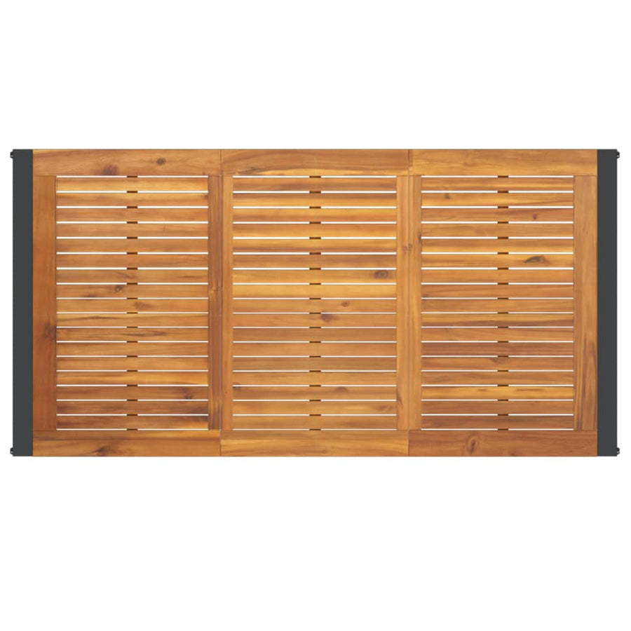 Tuintafel Met U-Vormige Poten Massief Acaciahout 160 x 80 x 75 cm