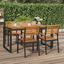 Tuintafel Met U-Vormige Poten Massief Acaciahout 160 x 80 x 75 cm
