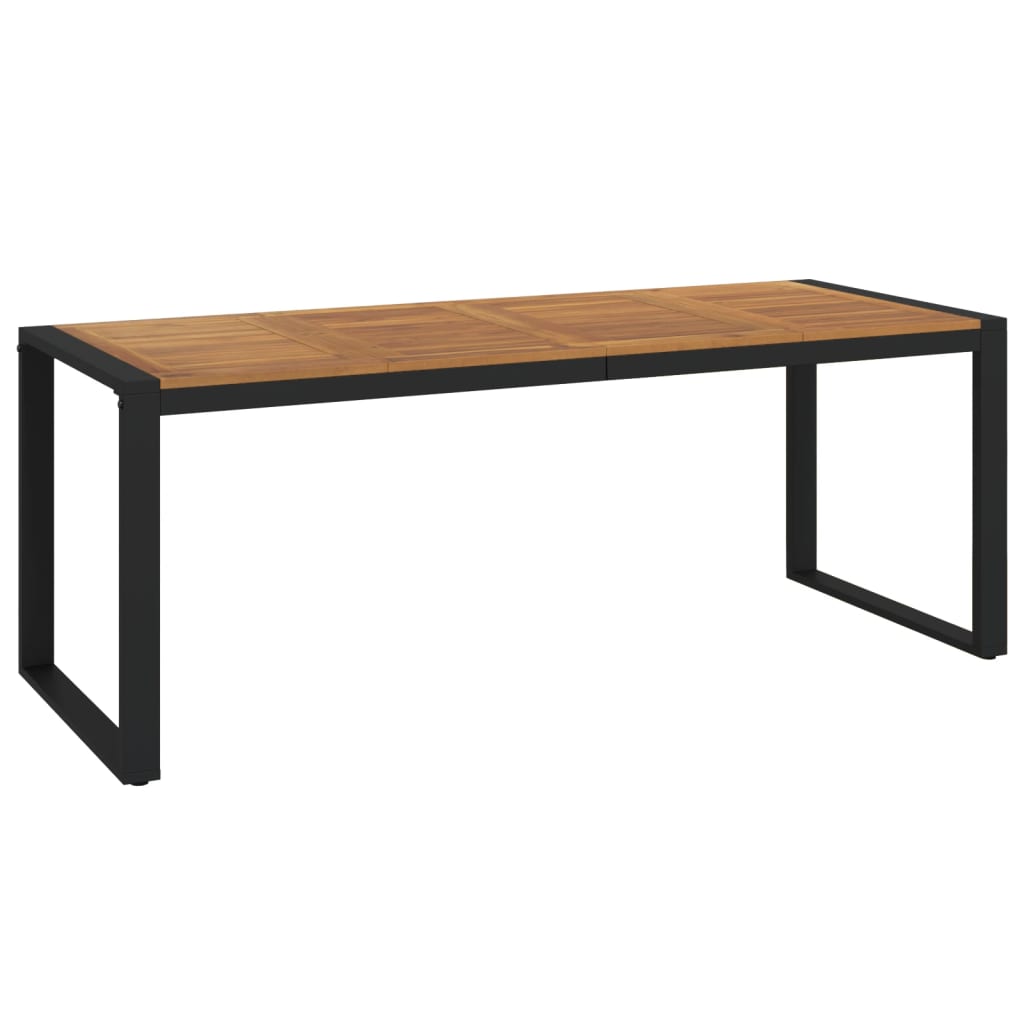 Tuintafel Met U-Vormige Poten Massief Acaciahout 200 x 90 x 75 cm