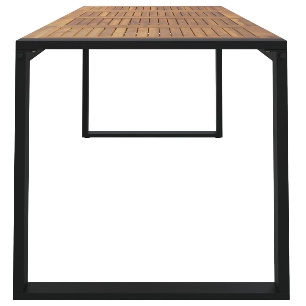 Tuintafel Met U-Vormige Poten Massief Acaciahout 200 x 90 x 75 cm
