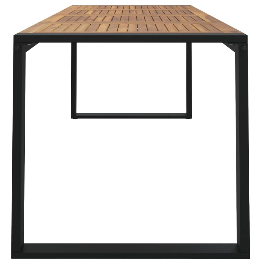 Tuintafel Met U-Vormige Poten Massief Acaciahout 200 x 90 x 75 cm