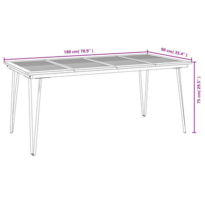 Tuintafel Met Haarspeldpoten 180X90X75 Cm Massief Acaciahout