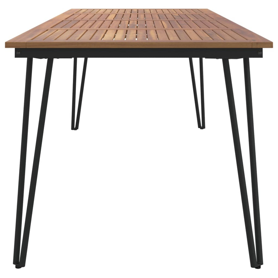 Tuintafel Met Haarspeldpoten Massief Acaciahout 200 x 90 x 75 cm