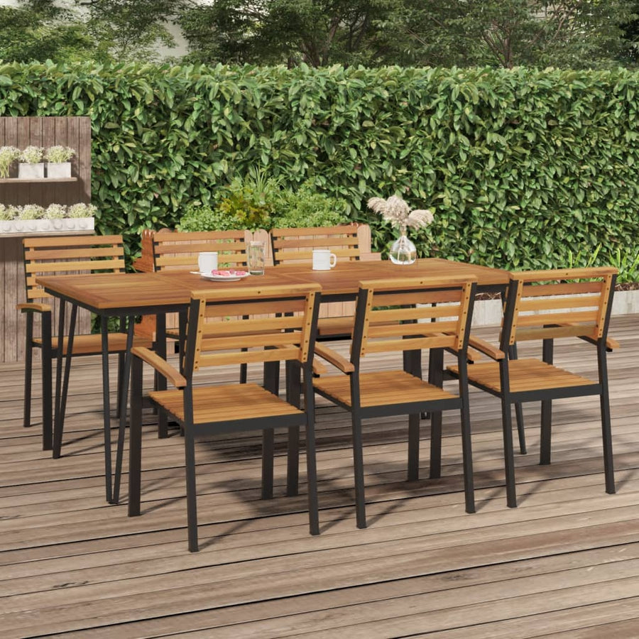 Tuintafel Met Haarspeldpoten Massief Acaciahout 200 x 90 x 75 cm